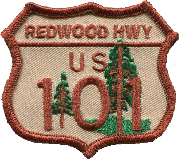 US HIGHWAY 101 iron-on PATCH CALIFORNIA Embroidered HWY ROAD SIGN SOUVENIR new