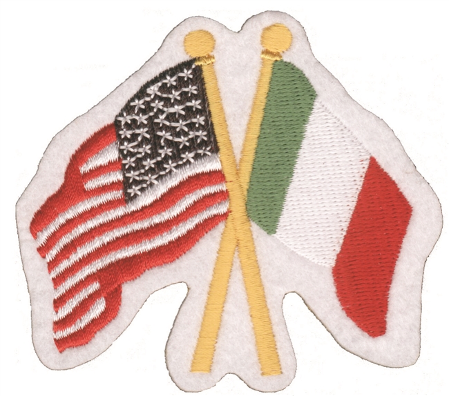 ITALY FLAG PATCH ITALIAN EMBROIDERED emblem TOPPA new w/ VELCRO® Brand Fastener 
