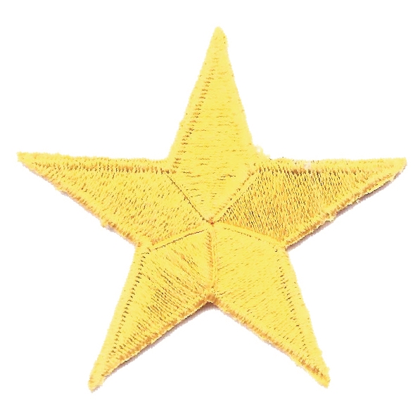 1.75 embroidered star patch - 7402