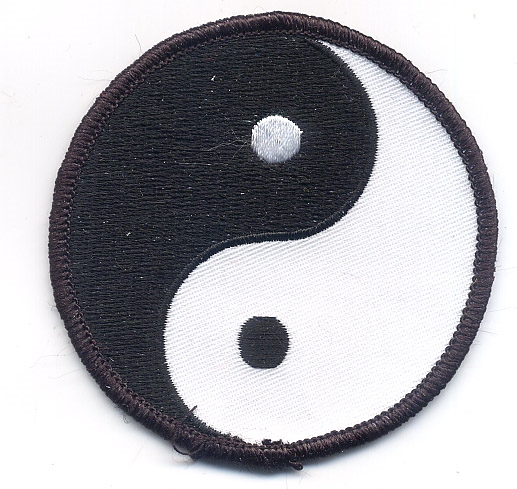 Yin and Yang Cat Patch Embroidered Badge Embroidery Applique Iron Sew On Cloth 