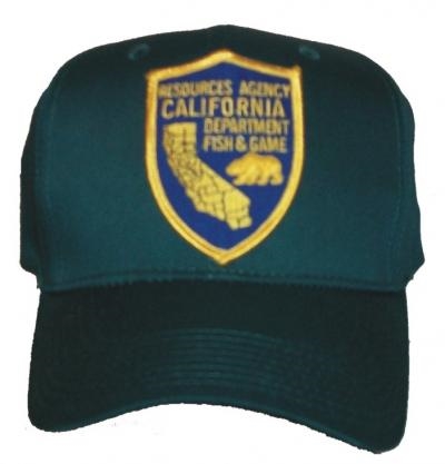 CALIFORNIA FISH & GAME dark green cotton cap.